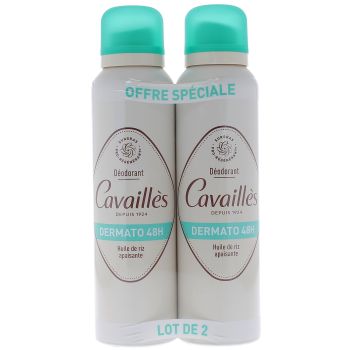 Dermatologisches Deodorant 48H Rogé Cavaillès - 2er Pack mit 150 ml Sprays