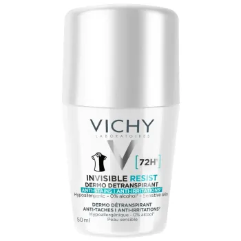 Unsichtbares Deodorant, schweißresistent, anti-irritierend, 72h Vichy - Roll-on mit 50ml
