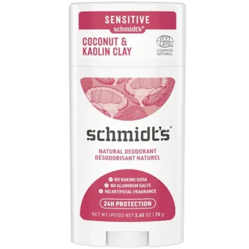 Schmidt's Deodorant für empfindliche Haut mit Tonerde und Kokosnuss - 75g Stick
