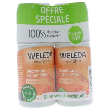 Deodorant Roll-On 24h Bio Sanddorn Weleda - 2er Pack Roll-Ons à 50 ml