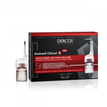 Dercos Aminexil Clinical 5 Männer Vichy - Schachtel mit 21 Einzeldosen