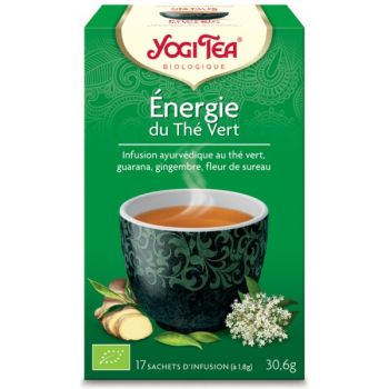 Energie des grünen BIO Tees Yogi Tea - Box mit 17 Beuteln