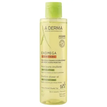 Exomega Control Emollient Waschöl gegen Juckreiz A-derma - Flasche mit 200 ml