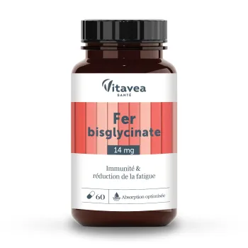 Eisenbisglycinat zur Verringerung von Müdigkeit und Unterstützung des Immunsystems Vitavea - Dose mit 60 Kapseln