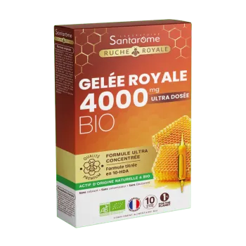 Bio Gelée Royale 4000 mg Santarome - Packung mit 10 Ampullen