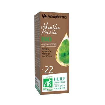Bio ätherisches Öl Pfefferminze Nr. 22 Arkopharma - Flasche mit 10 ml