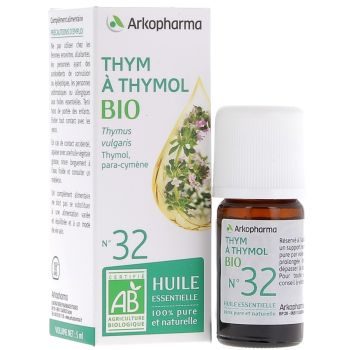Ätherisches Öl Thymian mit Thymol Bio Nr. 32 Arkopharma - Flasche mit 5 ml