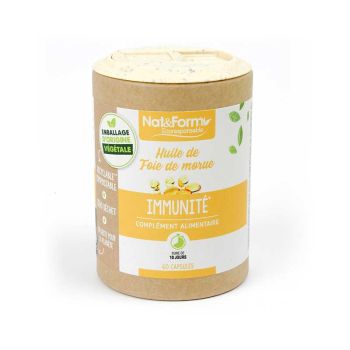 Ecoresponsable Lebertran Nat&Form - Dose von 60 Kapseln