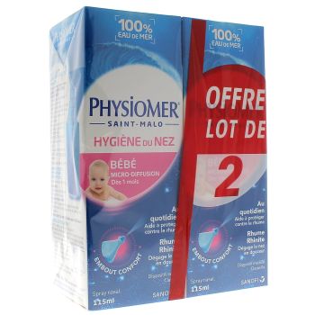 Babynasenhygiene Physiomer - 2er-Pack mit 115 ml Sprays