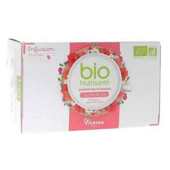 Infusion Silhouette Geschmack rote Früchte bio Nutrisanté - Box mit 20 Beuteln