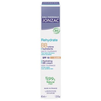 Rehydrate BB Creme feuchtigkeitsspendend bio SPF 10 helle Nuance Jonzac - Tube mit 40ml