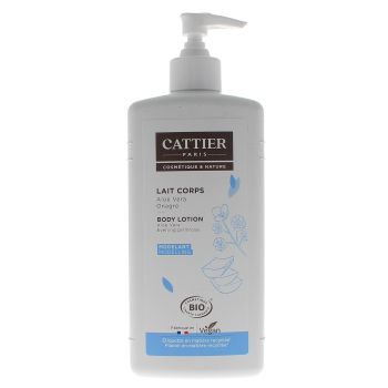 Körpermilch mit Bio-Aloe Vera und Nachtkerze von Cattier - Pumpflasche mit 500 ml