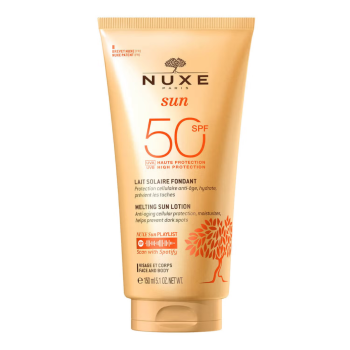 Sonnenschutzmilch hoher Schutzfaktor SPF 50 für Gesicht und Körper Nuxe - Tube mit 150 ml