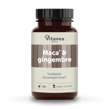 Maca und Ingwer sexuelle Vitalität Vitavea - Dose mit 40 Kapseln