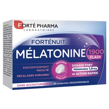 Melatonin 1900 Flash Forté Pharma - Packung mit 30 Tabletten