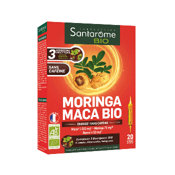 Moringa Maca Bio Santarome Bio - Packung mit 20 Ampullen