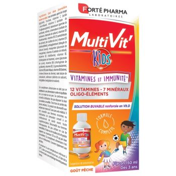 MultiVit'Kids Sirup Vitamine und Immunität Forté Pharma - Flasche mit 150 ml