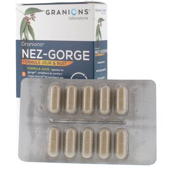 Nez-gorge Tag und Nacht Laboratoires Granions - Packung mit 20 Kapseln