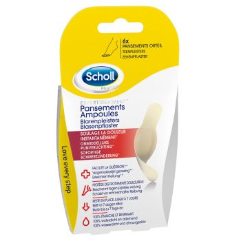 Scholl Blasenpflaster für Zehen - Packung mit 6 Pflastern