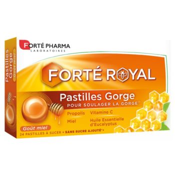 Forté Royal Halsbonbons Geschmack Honig Forté Pharma - Packung mit 24 Bonbons
