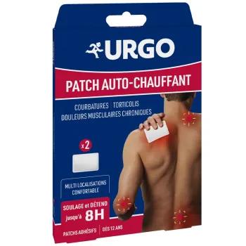 Wärme-Patch 8h Urgo - Packung mit 2 Klebepflastern