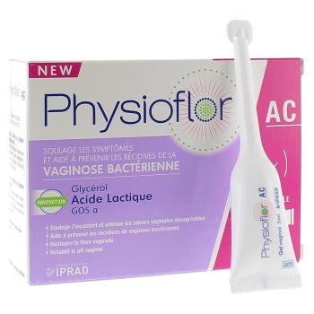 Physioflor AC bakterielle Vaginose Iprad Gesundheit - Packung mit 8 Einzeldosen