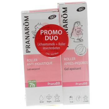 Pranabb Bio-Mückenroller + Bio-Nachstichroller Pranarôm - Set mit 2 Roll-ons