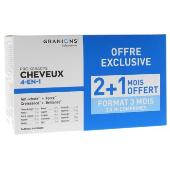 Pro Keracys Haare 4 in 1 Granions - Packung mit 270 Tabletten