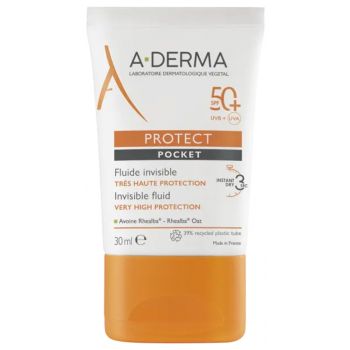 Protect Sonnenfluid für das Gesicht unsichtbar pocket SPF50+ A-derma - Tube mit 30 ml