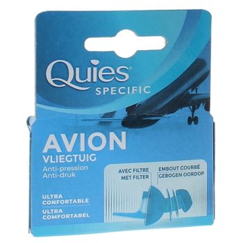 Gehörschutz Anti-Druckfilter Flugzeug Quies - Box mit einem wiederverwendbaren Paar
