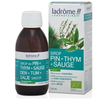 Bio Thymian- und Salbei-Tannensirup Ladrôme - Flasche mit 150 ml