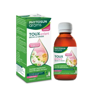 Hustensaft für Kinder mit Erdbeergeschmack Phytosun Arôms - Flasche mit 200ml