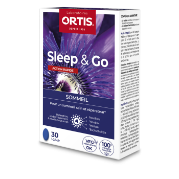 Sleep & Go Schlaf schnelle Wirkung Ortis - Packung mit 30 Tabletten