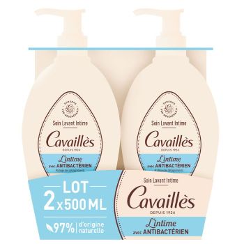 Intimpflege mit antibakteriellem Rogé Cavaillès - 2er-Pack Pumpflaschen à 500 ml