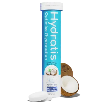 Kokosnuss-Geschmack Hydratis Hydratationslösung - Tube mit 20 Brausetabletten