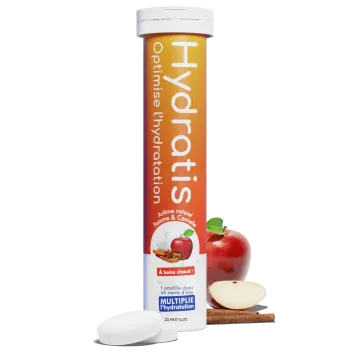 Hydratisierungslösung Apfel-Zimt-Geschmack Hydratis - Tube mit 20 Brausetabletten