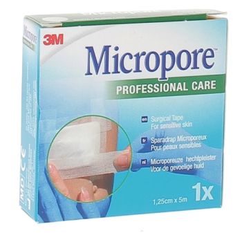 Mikroporenpflaster Micropore 3M - ein Band von 12,5mmx5m