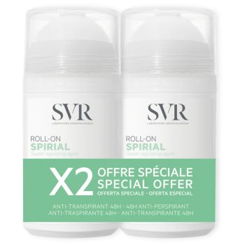 Spirial Antitranspirant-Deodorant 48h SVR - 2er-Pack 50 ml Roll-ons