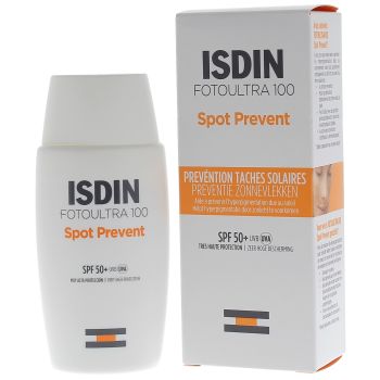 Spot Prevent Sonnenschutz gegen Sonnenflecken SPF50+ Foto Ultra 100 Isdin - Flasche mit 50ml