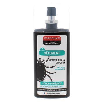 Manouka Kleidungsspray gegen Zecken und Flöhe - 75 ml Spray