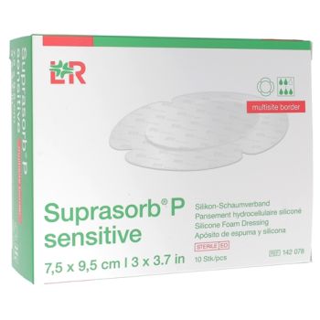 Suprasorb P Sensitive Multisite Rand 7,5 x 9,5 cm Lohmann & Rauscher - Schachtel mit 10 Einheiten