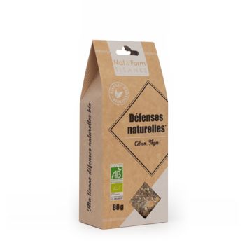 Tee zur Unterstützung der natürlichen Abwehrkräfte Zitrone, Thymian Bio Nat & Form - Beutel mit 80 g