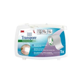 Transpore Transparentes Pflaster 3M - eine Rolle von 2,5 cm x 5 m