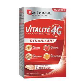Vitalität 4G Dynamisierend Forté Pharma - Packung mit 30 Kautabletten
