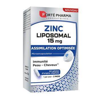 Zink Liposomal 15 mg Forté Pharma - Packung mit 60 Kapseln