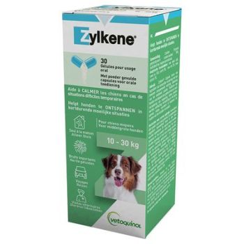 Zylkène Hunde von 10-30 kg Vetoquinol - Packung mit 30 Kapseln