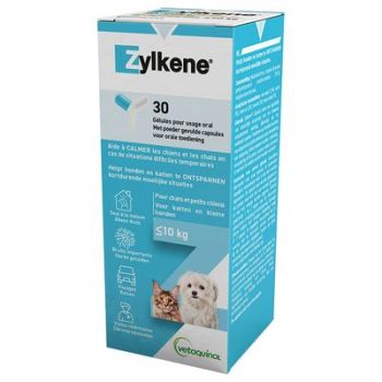 Zylkene Hunde und Katzen unter 10 kg Vetoquinol - Packung mit 30 Kapseln