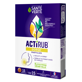 Actirub Hals Gesundheit Grün - Packung mit 15 Lutschtabletten