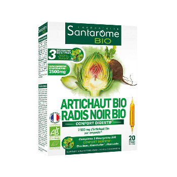 Artischocke Schwarzer Rettich Bio Santarome - Packung mit 20 Ampullen