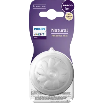 Natural Response Sauger natural 2 Löcher langsamer Fluss 1 Monat + Avent - 2 Sauger